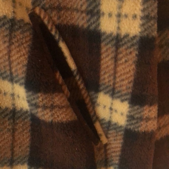 Woman’s fall cozy warm plaid soft fleece zip up drawstring coat shacket - Picture 5 of 11